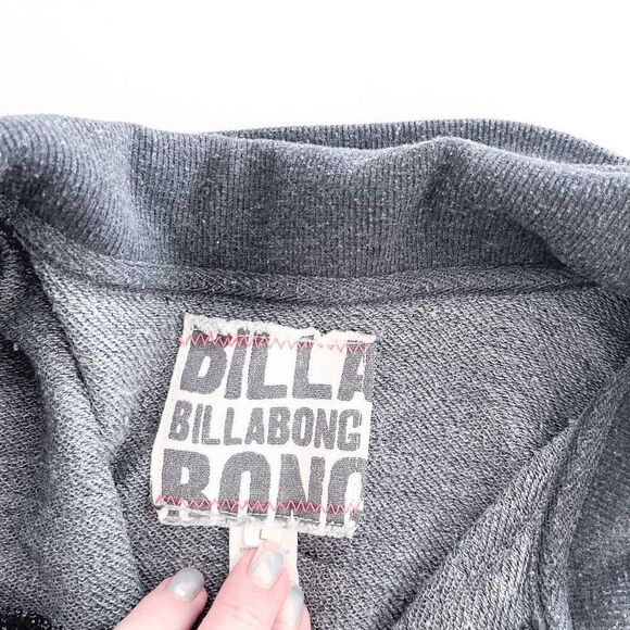 Billabong Mens Full Zip Long Sleeve Collared Black White Sweater Size L - Picture 3 of 8